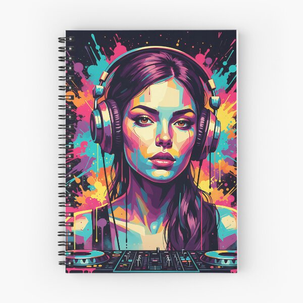 Item preview, Neon DJ Queen – Cyber Pop Music Art | Vibrant Abstract Portrait designed and sold by Atelier Nova.