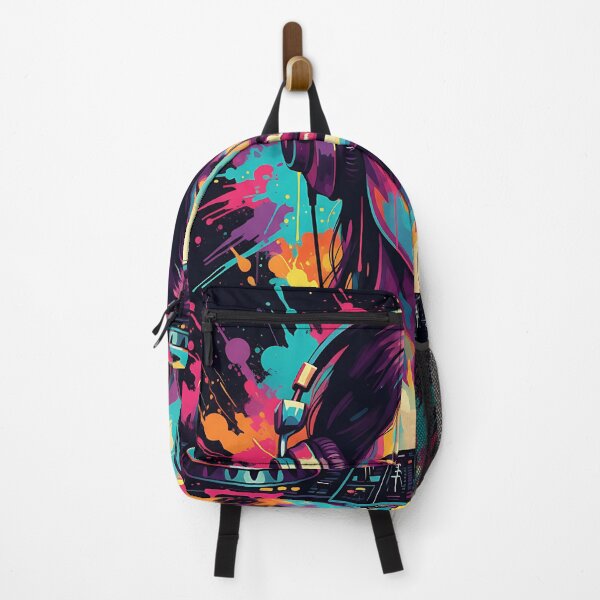 Item preview, Neon DJ Queen – Cyber Pop Music Art | Vibrant Abstract Portrait designed and sold by Atelier Nova.
