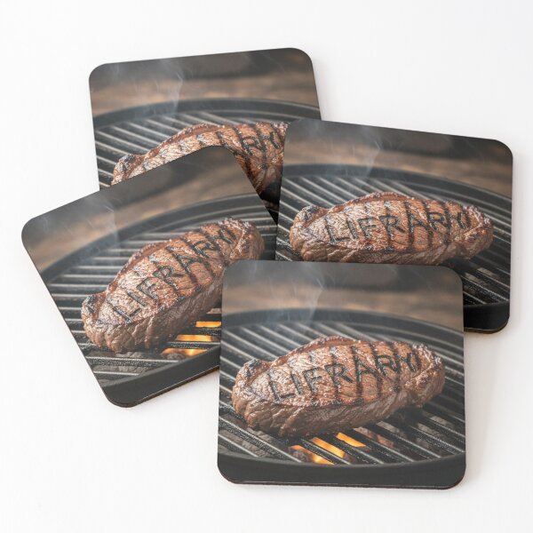 Item preview, Lifrary Steaks Grilling Foodie Book Lover Funny Meat Design Premium T-Shirt designed and sold by lifrary365.