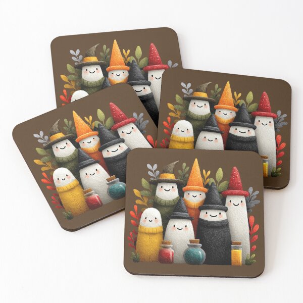 Item preview, Cute Felted Halloween Ghosts with Potion Bottles designed and sold by colorful-white.