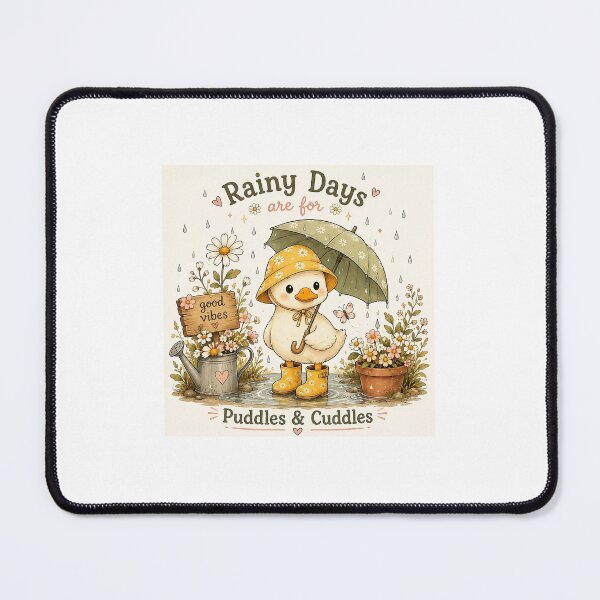 Item preview, Rainy Days & Puddles Cute Duck Sticker designed and sold by Velouraco77.