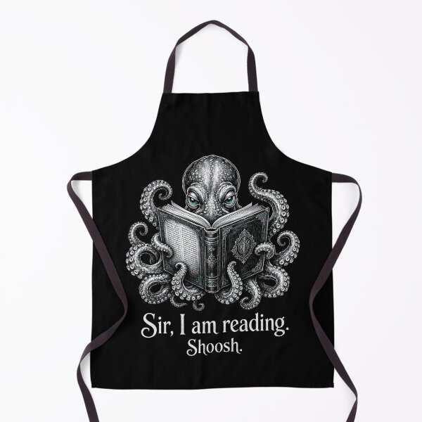 Item preview, Sir I Am Reading Shoosh Octopus Book Lover designed and sold by CF_VintageDesign.