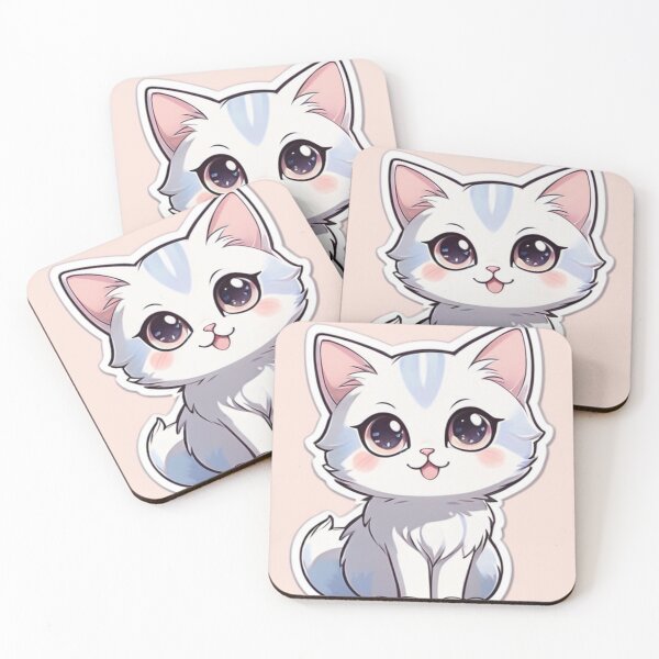 Item preview, Digital Art - Stylized Kitten, Manga Inspired Illustration designed and sold by World-Pets.