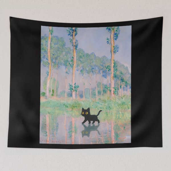 Item preview,   Monet's Cat - Cute Impressionist Landscape Parody designed and sold by PurrfectHome.