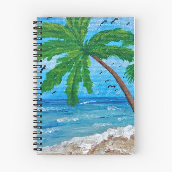 Item preview, Ocean View With Coconut Trees and Birds designed and sold by HAC Studio.