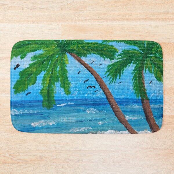 Item preview, Ocean View With Coconut Trees and Birds designed and sold by HAC Studio.