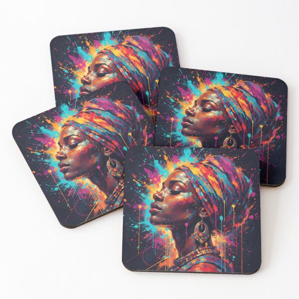 Item preview, Radiant Soul – Afro Abstract Portrait | Vibrant Contemporary Wall Art designed and sold by Atelier Nova.