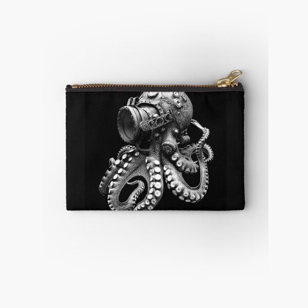 Item preview, Steampunk Octopus with Diving Helmet Mechanical Kraken Art designed and sold by inkoutninja.