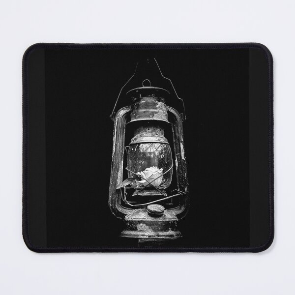 Item preview, Rose Inside Vintage Lantern Monochrome Rustic Floral Art designed and sold by inkoutninja.