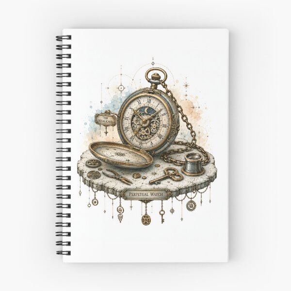 Item preview, Clockpunk Perpetual Pocket Watch – Time Misaligned Relic designed and sold by Shadow Sprite Art.