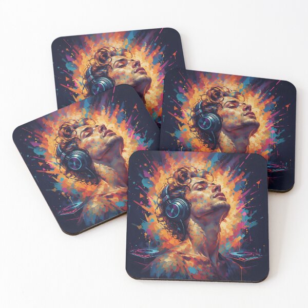 Item preview, Lost in the Rhythm | Vibrant Abstract Music Portrait designed and sold by Atelier Nova.