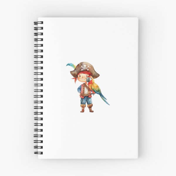 Item preview, Cute Little Pirate Boy with Parrot Watercolor Art designed and sold by KLSRAJ.