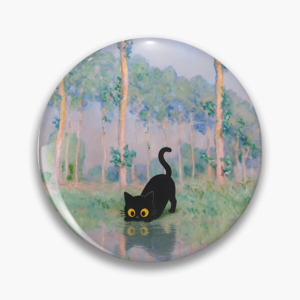 Item preview, Black Cat takes a drink landscape parody designed and sold by PurrfectHome.