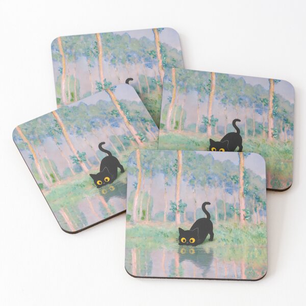 Item preview, Black Cat takes a drink landscape parody designed and sold by PurrfectHome.