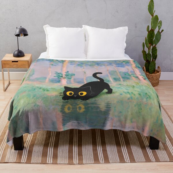 Item preview, Black Cat takes a drink landscape parody designed and sold by PurrfectHome.