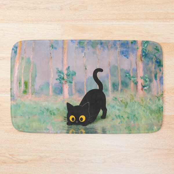 Item preview, Black Cat takes a drink landscape parody designed and sold by PurrfectHome.
