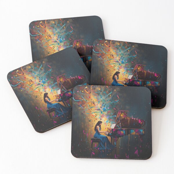 Item preview, Melody Beyond the Canvas | Colorful Grand Piano Abstract Art designed and sold by Atelier Nova.