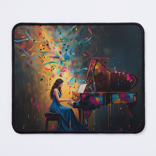 Item preview, Melody Beyond the Canvas | Colorful Grand Piano Abstract Art designed and sold by Atelier Nova.