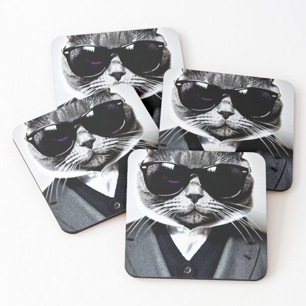 Item preview, Humor - Cat in Suit and Aviator Sunglasses, Cinematic Internet Meme designed and sold by World-Pets.