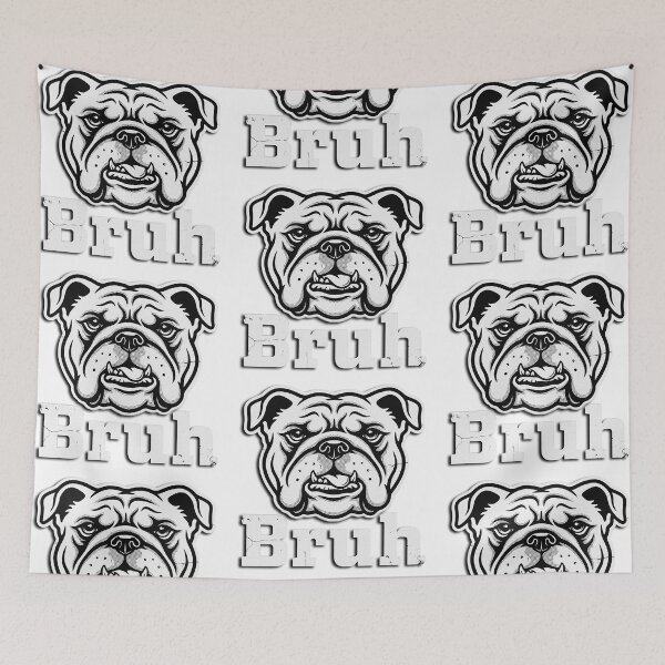 Item preview, BRUH the OG Bulldog, a bold bulldog graphic tee design for urban fashion and funny dog apparel designed and sold by New Texas Republic.