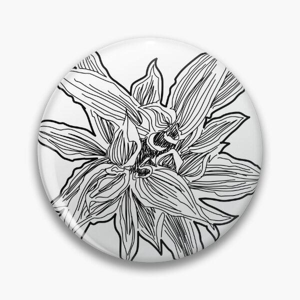 Item preview, Pointed Variegated Shrub Plan View Line Art designed and sold by zanaxxer.