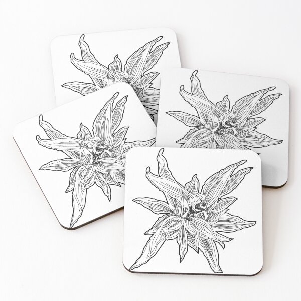 Item preview, Pointed Variegated Shrub Plan View Line Art designed and sold by zanaxxer.