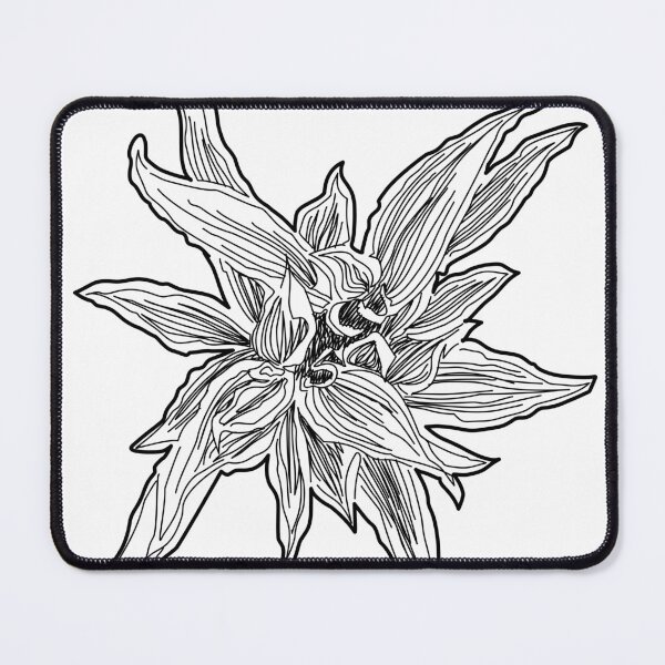 Item preview, Pointed Variegated Shrub Plan View Line Art designed and sold by zanaxxer.