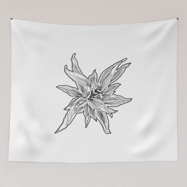 Item preview, Pointed Variegated Shrub Plan View Line Art designed and sold by zanaxxer.