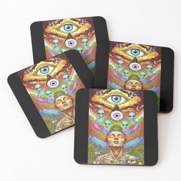 Item preview, Psychedelic Alien Awakening Third Eye Surreal Art designed and sold by psychedelic0.