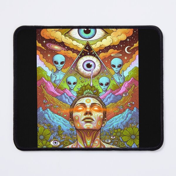 Item preview, Psychedelic Alien Awakening Third Eye Surreal Art designed and sold by psychedelic0.
