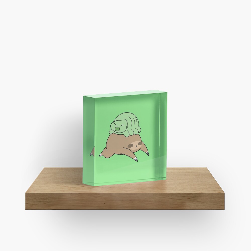 Sloth and Little Waterbear Acrylic Block