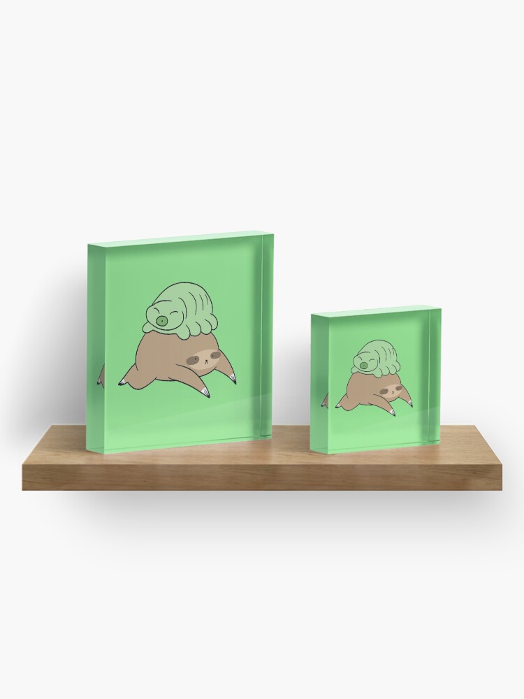 Alternate view of Sloth and Little Waterbear Acrylic Block