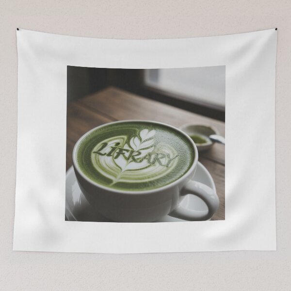 Item preview, Lifrary Matcha Green Tea Latte Café Aesthetic Typography Design T-Shirt designed and sold by lifrary365.