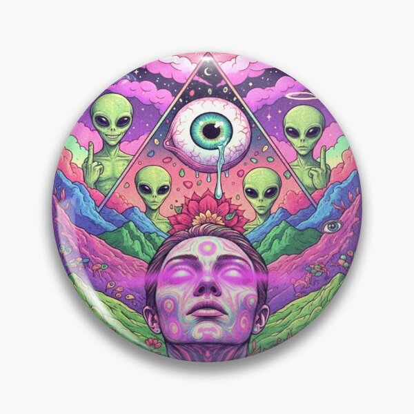 Item preview, Psychedelic Alien Awakening Third Eye Surreal Art designed and sold by psychedelic0.