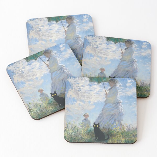 Item preview, Cat in Monet's Woman with a Parasol Funny Art Parody designed and sold by PurrfectHome.