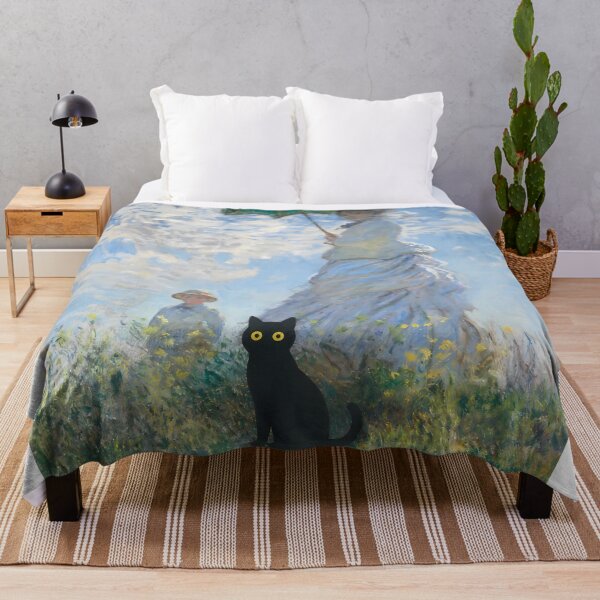 Item preview, Cat in Monet's Woman with a Parasol Funny Art Parody designed and sold by PurrfectHome.