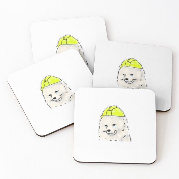 Item preview, Crying Worker Dog Hard Hat Funny Illustration designed and sold by raun.draw.