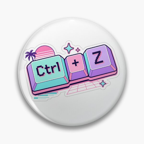 Item preview, Ctrl Z Retro Y2K Mechanical Key Sticker designed and sold by MinimalArtLK.