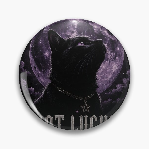 Item preview, Gothic Black Cat Under Purple Moon designed and sold by TwinklePress.