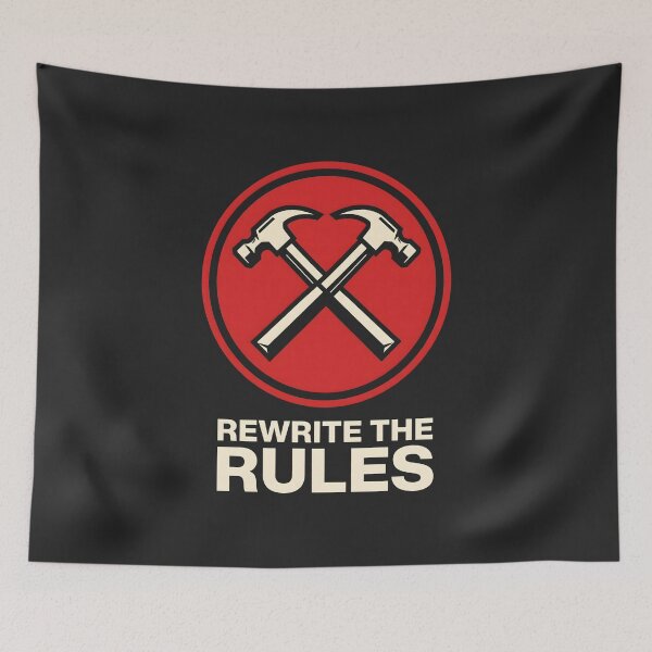 Item preview, Rewrite The Rules Minimalist Worker Graphic Punk Aesthetics designed and sold by SplashTastic.