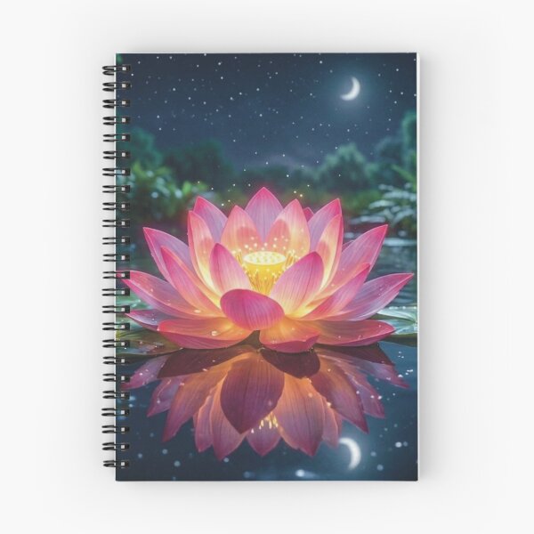 Item preview, Glowing Lotus Under Starry Sky  designed and sold by Karen Persephone .