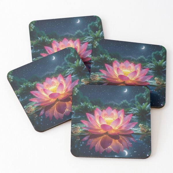 Item preview, Glowing Lotus Under Starry Sky  designed and sold by Karen Persephone .