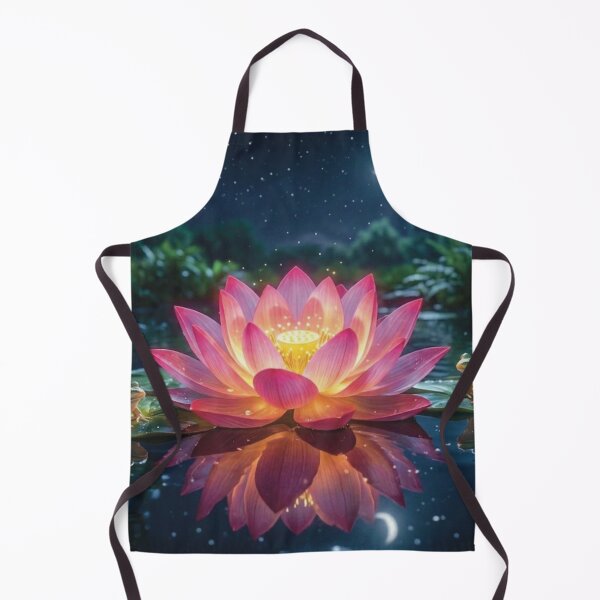 Item preview, Glowing Lotus Under Starry Sky designed and sold by Karen Persephone .