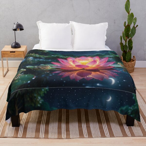 Item preview, Glowing Lotus Under Starry Sky  designed and sold by Karen Persephone .