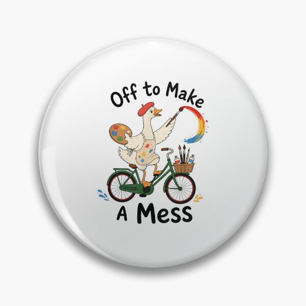 Item preview, Off to Make A Mess Funny Artist Goose Painting Teacher Design designed and sold by abig-eiyana.