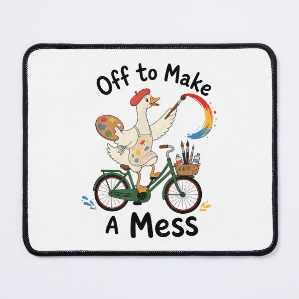 Item preview, Off to Make A Mess Funny Artist Goose Painting Teacher Design designed and sold by abig-eiyana.