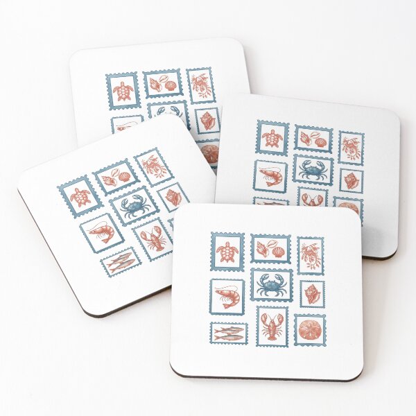 Item preview, Coastal Marine Life Pattern designed and sold by Colorful-Garden.