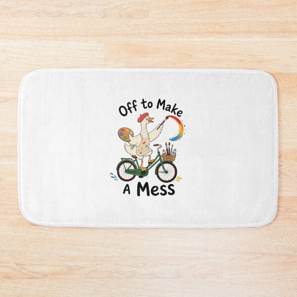 Item preview, Off to Make A Mess Funny Artist Goose Painting Teacher Design designed and sold by abig-eiyana.