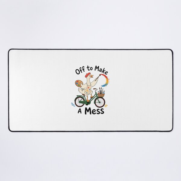 Item preview, Off to Make A Mess Funny Artist Goose Painting Teacher Design designed and sold by abig-eiyana.