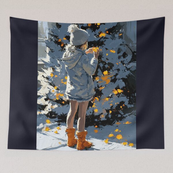 Item preview, A Cozy Winter Moment with the Glimmering Christmas Tree designed and sold by colorful-white.